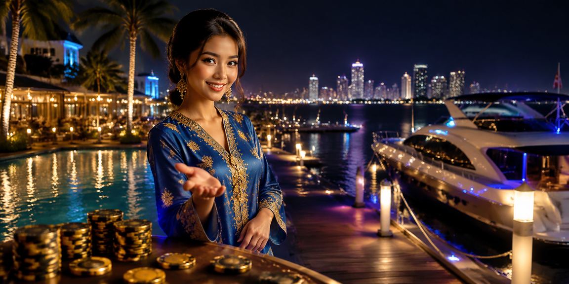 Pemain Malaysia berbaju kurung menikmati permainan kasino hiburan popular di platform 3888